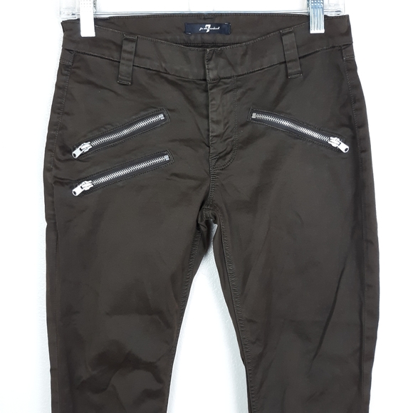 7 For All Mankind Wren Zipper Crop Pants Size 25 - Picture 3 of 14